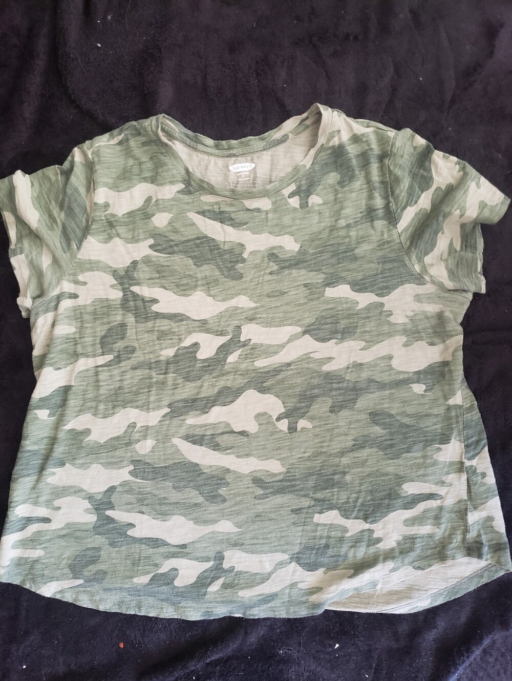 Old Navy Olive Green Camo Crew Neck Tee XL